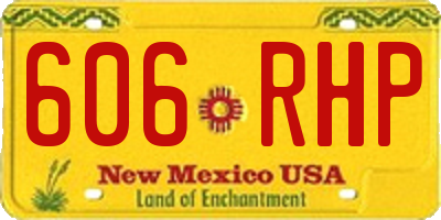 NM license plate 606RHP