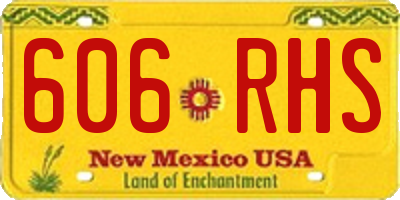 NM license plate 606RHS