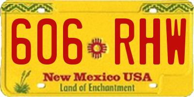 NM license plate 606RHW