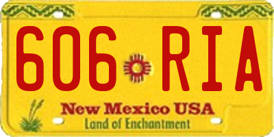 NM license plate 606RIA