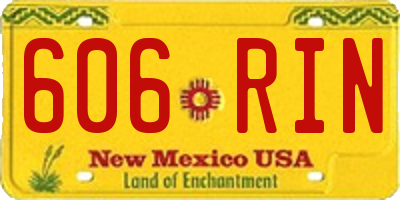NM license plate 606RIN