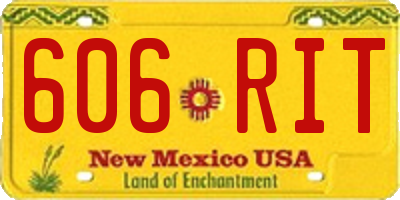 NM license plate 606RIT