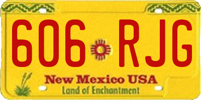NM license plate 606RJG