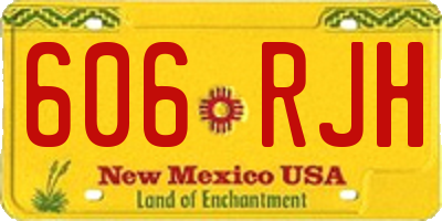 NM license plate 606RJH