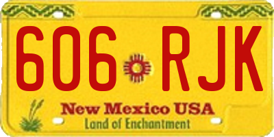 NM license plate 606RJK