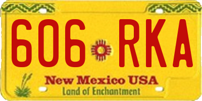 NM license plate 606RKA