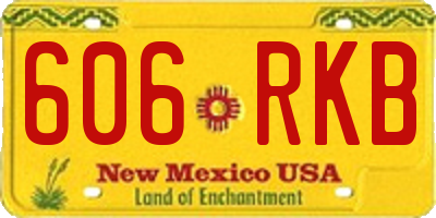 NM license plate 606RKB