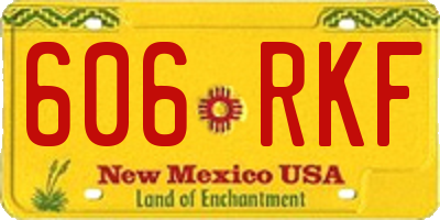 NM license plate 606RKF