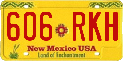 NM license plate 606RKH