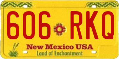 NM license plate 606RKQ