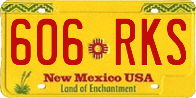 NM license plate 606RKS