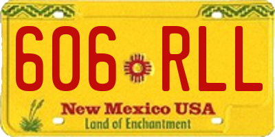 NM license plate 606RLL