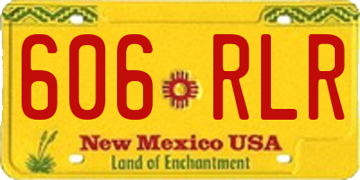 NM license plate 606RLR