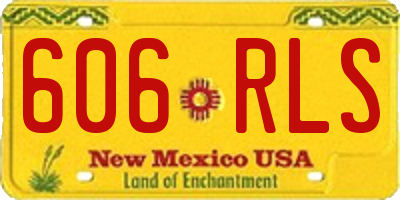 NM license plate 606RLS