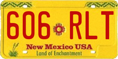 NM license plate 606RLT