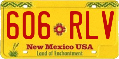 NM license plate 606RLV