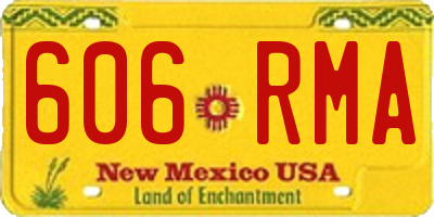 NM license plate 606RMA