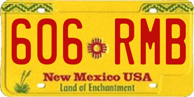 NM license plate 606RMB