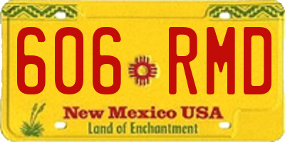NM license plate 606RMD