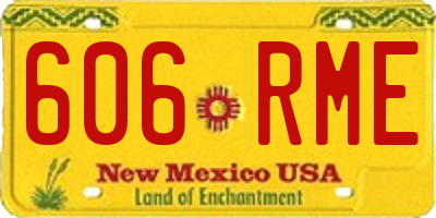 NM license plate 606RME