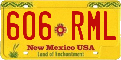 NM license plate 606RML