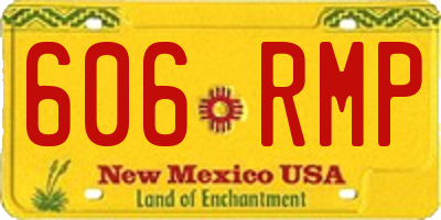 NM license plate 606RMP