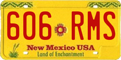 NM license plate 606RMS