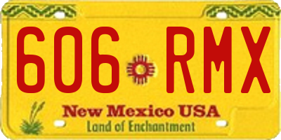 NM license plate 606RMX