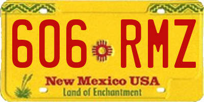 NM license plate 606RMZ