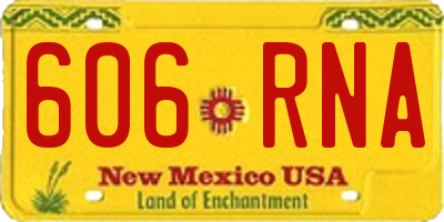 NM license plate 606RNA