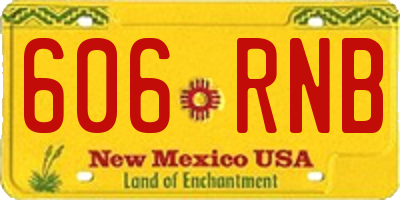 NM license plate 606RNB