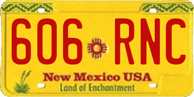 NM license plate 606RNC