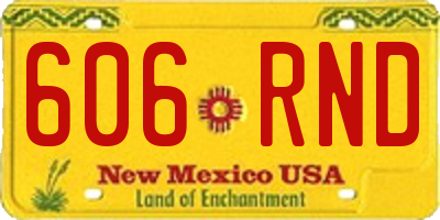 NM license plate 606RND