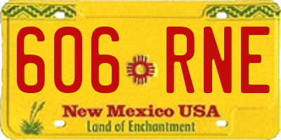 NM license plate 606RNE