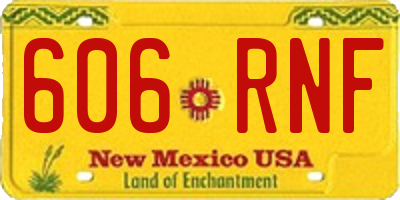 NM license plate 606RNF
