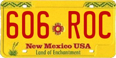 NM license plate 606ROC