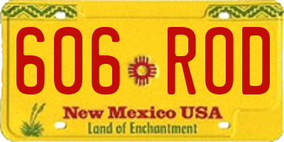 NM license plate 606ROD