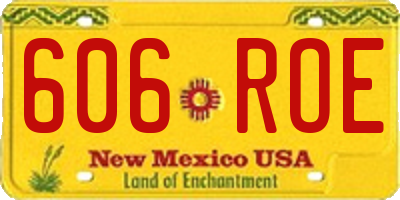 NM license plate 606ROE