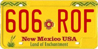 NM license plate 606ROF