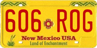 NM license plate 606ROG