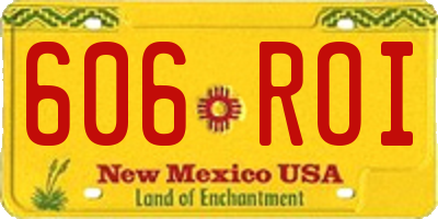 NM license plate 606ROI