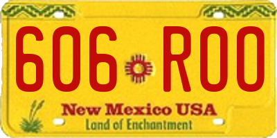 NM license plate 606ROO