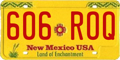 NM license plate 606ROQ