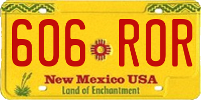 NM license plate 606ROR
