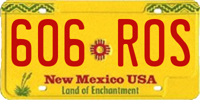 NM license plate 606ROS