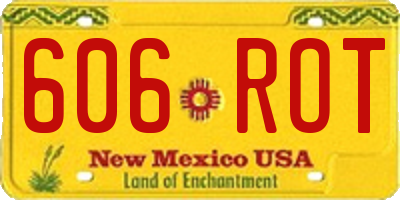 NM license plate 606ROT