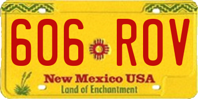 NM license plate 606ROV