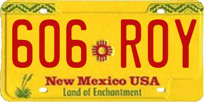 NM license plate 606ROY