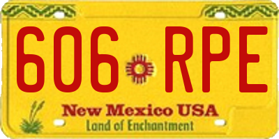 NM license plate 606RPE