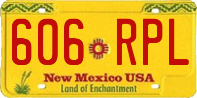 NM license plate 606RPL